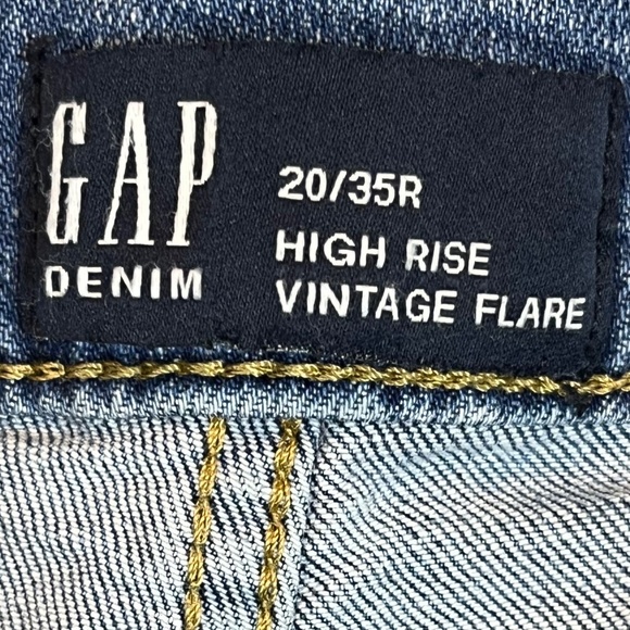 Women's GAP Denim Jeans 20/35R High Rise Vintage Flair Comfortable Casual Plus - Picture 2 of 14